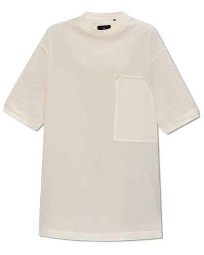 Y-3 T-shirt With Pocket, - White