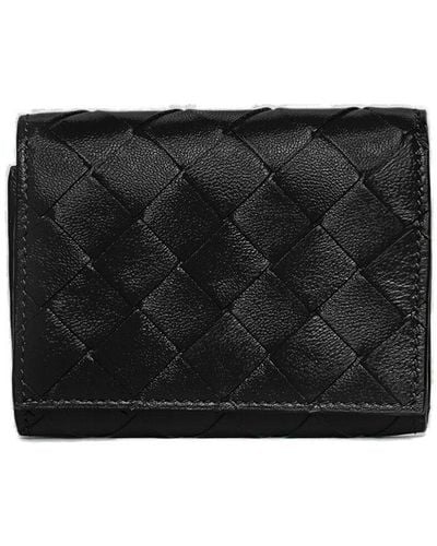 Bottega Veneta Small Tri-fold Wallet - Black