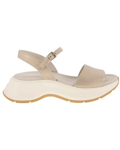 Hogan Strapped Open-toe Sandals - Natural