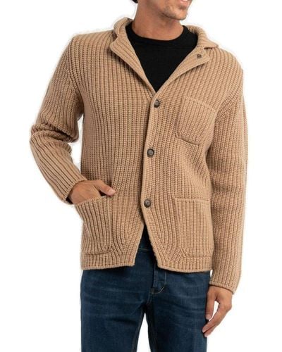 Gran Sasso Chunky Knit Buttoned Cardigan - Blue