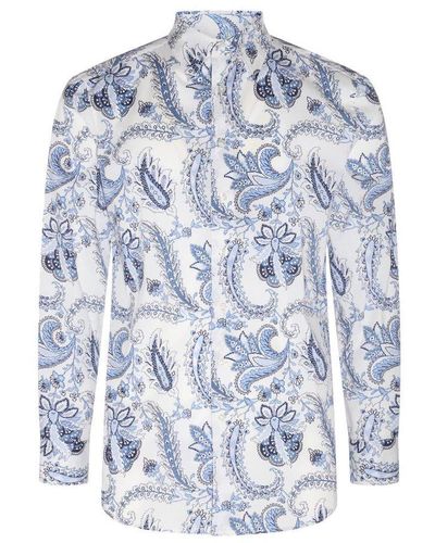 Etro Paisley Printed Buttoned Shirt - Blue