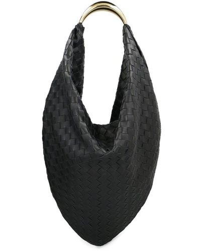 Bottega Veneta Foulard Intrecciato-leather Shoulder Bag - Black