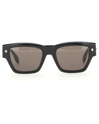 Alexander McQueen Rectangular Frame Sunglasses - Black