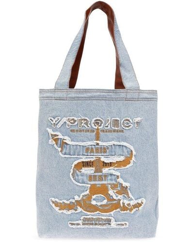 Y. Project Denim 'paris' Best' 'shopper' Bag, - Blue