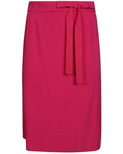 RED Valentino Red Zip Detailed Stretched Skirt - Pink