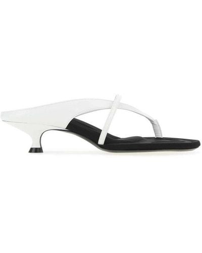 Khaite Monroe Thong-strap Slip-on Sandals - White