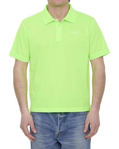Dior Button Detailed Short-sleeved Polo Shirt - Green