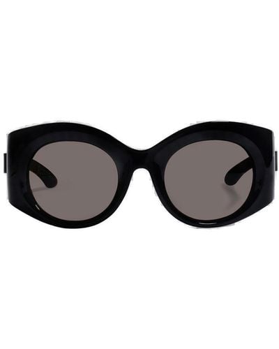 Balenciaga Oversized Round Frame Sunglasses - Black