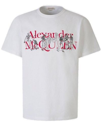 Alexander McQueen Logo-printed Crewneck T-shirt - White