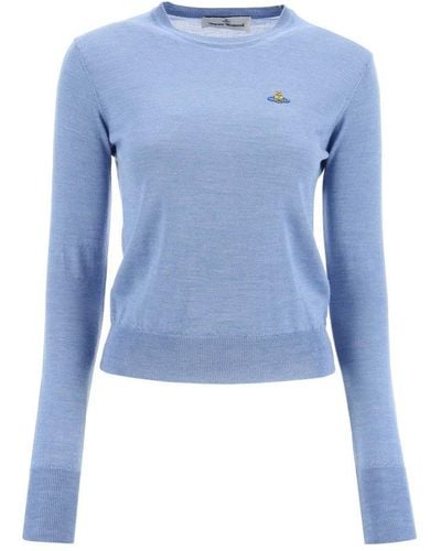Vivienne Westwood Orb Embroidery Sweater - Blue