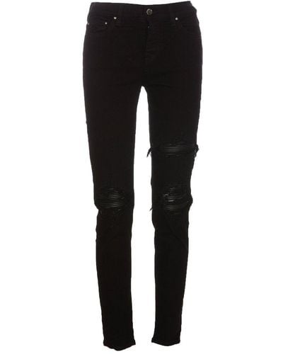 Amiri Distressed-effect Skinny Jeans - Black