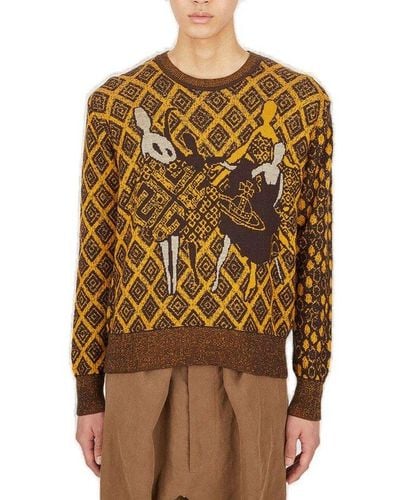 Vivienne Westwood Final Patched Sweater - Brown