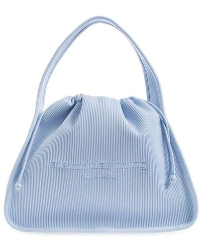 Alexander Wang Ryan Ribbed Knit Large Tote Bag - Blue