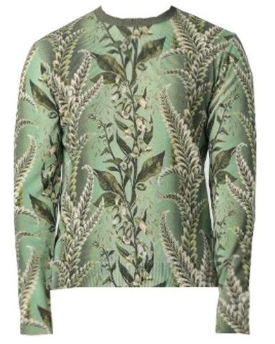 Etro Floral Printed Knit Jumper - Green