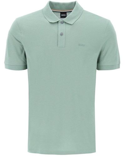 BOSS Logo Embroidered Regular-fit Polo Shirt - Green