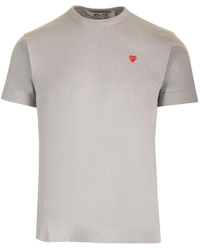 COMME DES GARÇONS PLAY Crew-neck Cotton T-shirt - Grey