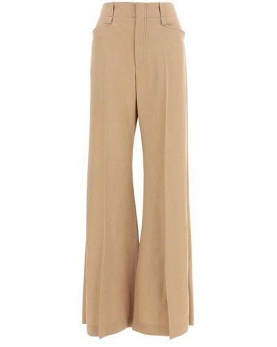 Chloé High-waisted Tailored Pants - Natural
