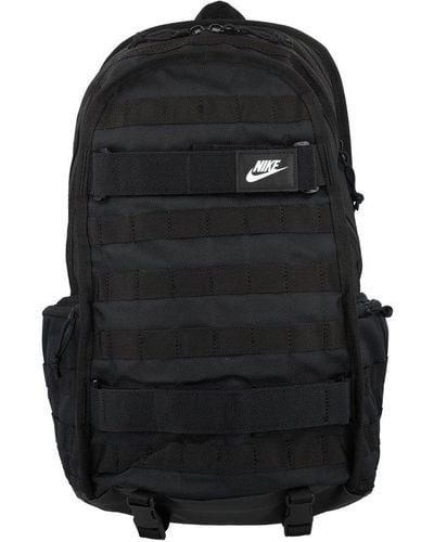 Nike Logo Patch Zipped Backpack - Black