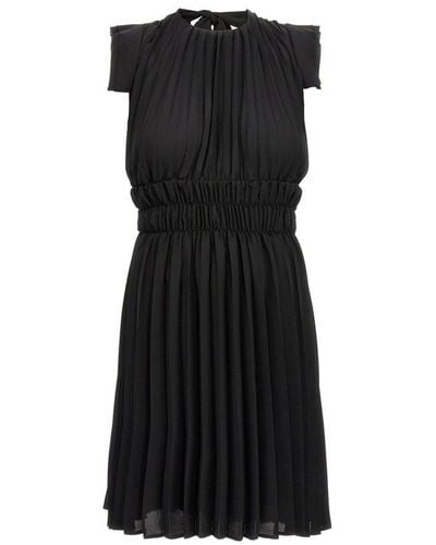Liu Jo Pleated Georgette Dress Dresses - Black