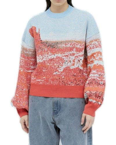 Canada Goose X Rokh Landscape Knit Sweater - Red