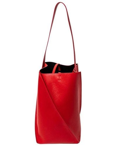Yuzefi Twist Logo Embossed Tote Bag - Red