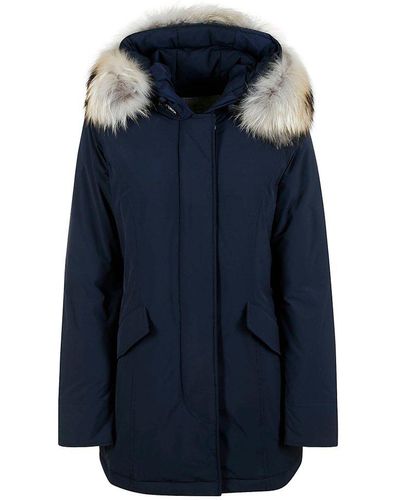 Woolrich Luxury Arctic Raccoon Parka - Blue