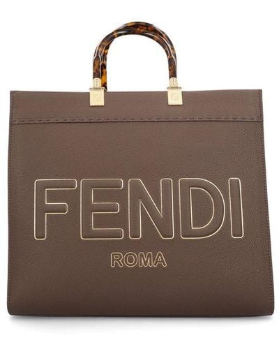 Fendi Black Logo Shopper Tote Bag 104f45
