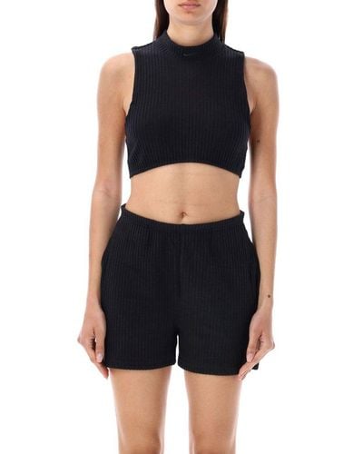 Nike Sportswear Chill Knitted Cropped Tank Top - Black