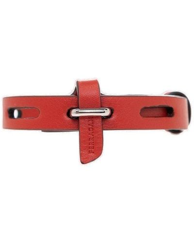 Ferragamo Leather Bracelet - Red