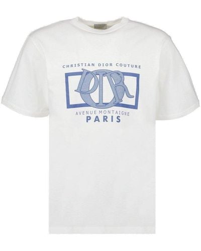 Dior Charm Logo Print Crewneck T-shirt - White