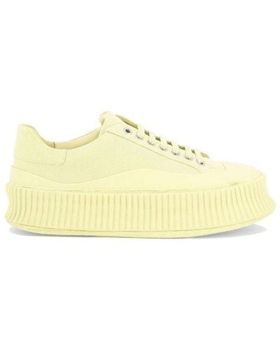 Jil Sander Panelled Round-toe Trainers - Yellow