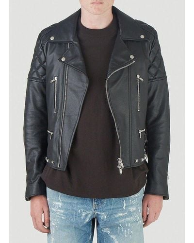 Lanvin X Gallery Dept. Studded Biker Leather Jacket - Black