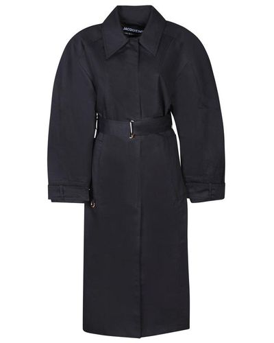 Jacquemus Bari Black Trench Coat - Blue