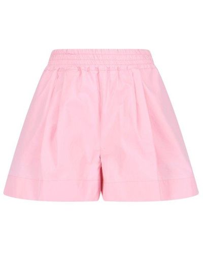 Marni Logo Embroidered Shorts - Pink