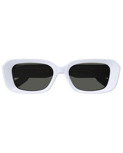 Gucci Rectangle Frame Sunglasses - White