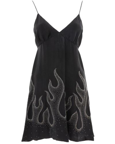 Palm Angels "Studded Burning" Dress - Black