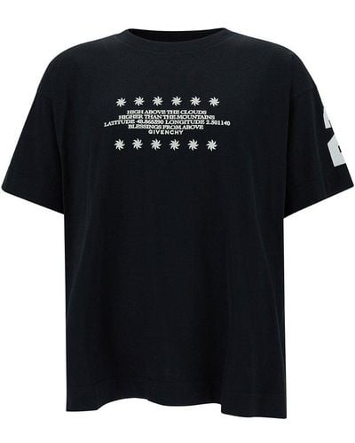 Givenchy 4g Emblem Printed Crewneck T-shirt - Black