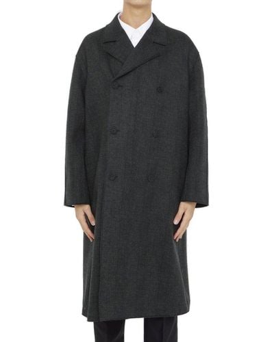 Dior Double-breasted Long-sleeved Coat - Black