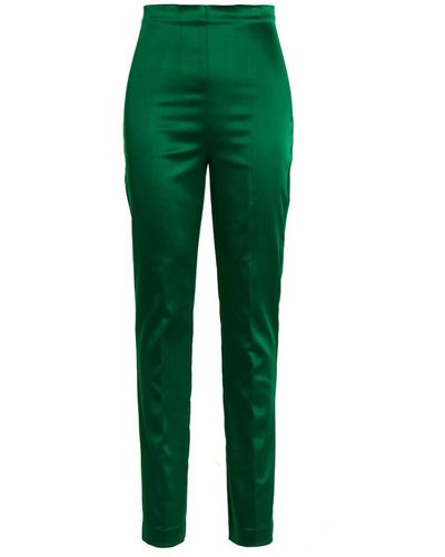 P.A.R.O.S.H. Satin Trousers - Green