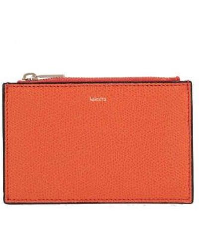 Valextra Key Holder Zip-Around Wallet - Orange