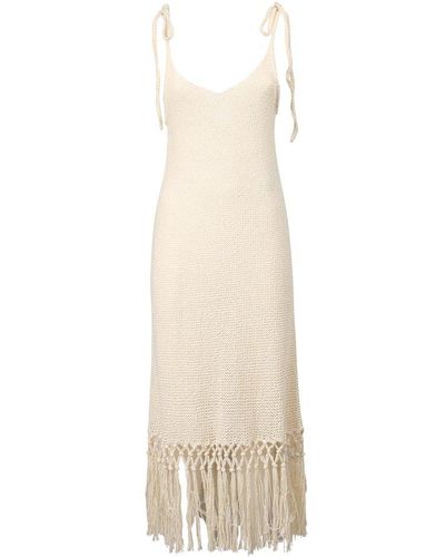 Alanui Fringed Dress - White