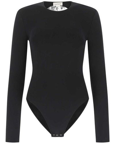 Alexander McQueen Nylon Stretch Bodysuit Alexa - Black