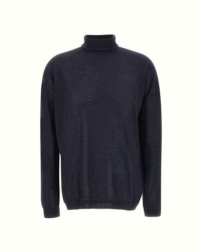 P.A.R.O.S.H. Roll-neck Knitted Sweater - Blue