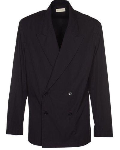 Dries Van Noten Double-breasted Tailored Jacket - Blue