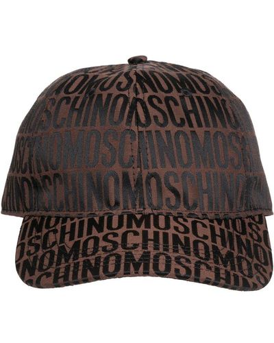 Moschino Logo Jacquard Curved Peak Baseball Cap - Brown