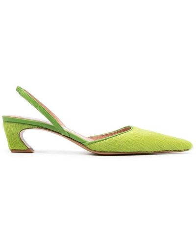 Acne Studios Sculpted-heel 45mm Slingback Court Shoes - Green