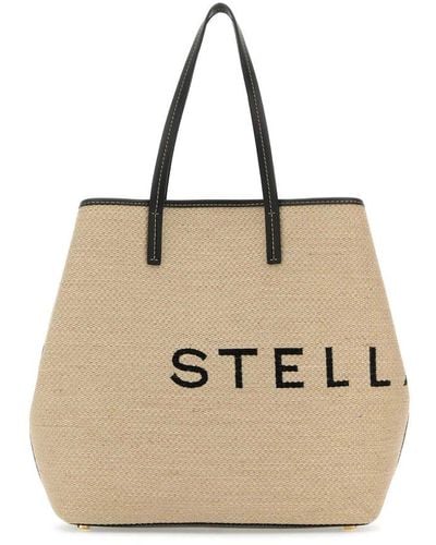 Stella McCartney Logo Jacquard Tote Bag - Natural