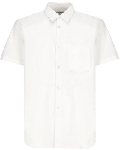 Comme des Garçons Short-sleeved Buttoned Shirt - White