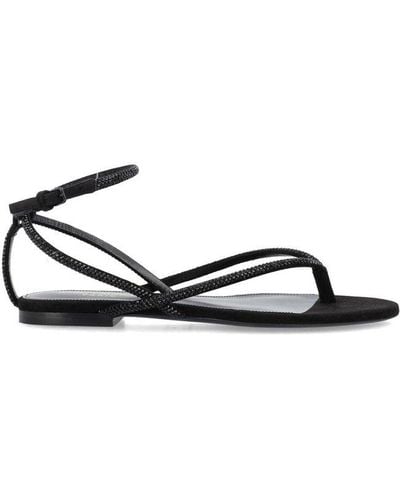 Saint Laurent Nadja Open Toe Sandals - Black