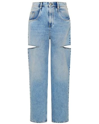 Maison Margiela Jeans With Cut Out Detail - Blue